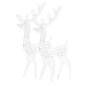Decorazioni Natalizie Renne in Acrilico 2pz 120cm Bianco Freddo Decorazioni Natalizie Renne in Acrilico 2pz 120cm Bianco Freddo