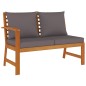 vidaXL Set da Pranzo da Giardino 9pz con Cuscini Legno Massello Acacia