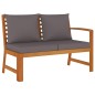 Set da Pranzo da Giardino 6pz con Cuscini Legno Massello Acacia Set da Pranzo da Giardino 6pz con Cuscini Legno Massello Acacia