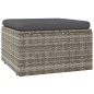 Set Divani da Giardino 5 pz con Cuscini in Polyrattan Grigio Set Divani da Giardino 5 pz con Cuscini in Polyrattan Grigio