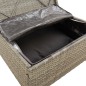 Set Divani da Giardino 5 pz con Cuscini in Polyrattan Grigio Set Divani da Giardino 5 pz con Cuscini in Polyrattan Grigio