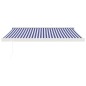 Tenda Sole Retrattile Blu e Bianca 3x2,5 m Tessuto e Alluminio Tenda Sole Retrattile Blu e Bianca 3x2,5 m Tessuto e Alluminio