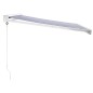 Tenda Sole Retrattile Blu e Bianca 3x2,5 m Tessuto e Alluminio Tenda Sole Retrattile Blu e Bianca 3x2,5 m Tessuto e Alluminio