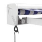 Tenda Sole Retrattile Blu e Bianca 3x2,5 m Tessuto e Alluminio Tenda Sole Retrattile Blu e Bianca 3x2,5 m Tessuto e Alluminio