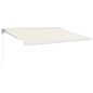 Tenda da Sole Retrattile Crema 3,5x2,5 m in Tessuto e Alluminio Tenda da Sole Retrattile Crema 3,5x2,5 m in Tessuto e Alluminio
