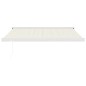 Tenda da Sole Retrattile Crema 3,5x2,5 m in Tessuto e Alluminio Tenda da Sole Retrattile Crema 3,5x2,5 m in Tessuto e Alluminio