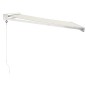 Tenda da Sole Retrattile Crema 3,5x2,5 m in Tessuto e Alluminio Tenda da Sole Retrattile Crema 3,5x2,5 m in Tessuto e Alluminio