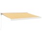 vidaXL Tenda Retrattile Gialla e Bianca 3,5x2,5 m Tessuto e Alluminio vidaXL Tenda Retrattile Gialla e Bianca 3,5x2,5 m Tessuto e Alluminio
