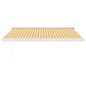 vidaXL Tenda Retrattile Gialla e Bianca 3,5x2,5 m Tessuto e Alluminio vidaXL Tenda Retrattile Gialla e Bianca 3,5x2,5 m Tessuto e Alluminio