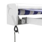 Tenda Sole Retrattile Blu e Bianca 4,5x3 m Tessuto e Alluminio Tenda Sole Retrattile Blu e Bianca 4,5x3 m Tessuto e Alluminio