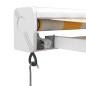 vidaXL Tenda Sole Retrattile Gialla e Bianca 5x3 m Tessuto e Alluminio vidaXL Tenda Sole Retrattile Gialla e Bianca 5x3 m Tessuto e Alluminio