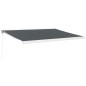 Tenda da Sole Retrattile Antracite 4,5x3 m Tessuto e Alluminio Tenda da Sole Retrattile Antracite 4,5x3 m Tessuto e Alluminio