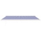 Tenda da Sole Retrattile Blu e Bianca 5x3 m Tessuto e Alluminio Tenda da Sole Retrattile Blu e Bianca 5x3 m Tessuto e Alluminio