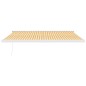 Tenda Sole Retrattile Gialla e Bianca 4x3 m Tessuto e Alluminio Tenda Sole Retrattile Gialla e Bianca 4x3 m Tessuto e Alluminio