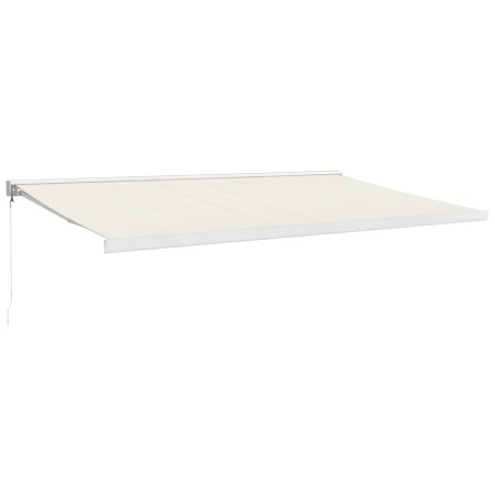 vidaXL Tenda da Sole Retrattile Crema 5x3 m in Tessuto e Alluminio