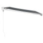 Tenda da Sole Retrattile Antracite 3,5x2,5m Tessuto e Alluminio Tenda da Sole Retrattile Antracite 3,5x2,5m Tessuto e Alluminio