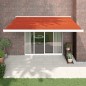 Tenda Retrattile Arancione Marrone 4,5x3 m Tessuto e Alluminio Tenda Retrattile Arancione Marrone 4,5x3 m Tessuto e Alluminio