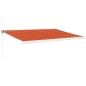 Tenda Retrattile Arancione Marrone 4,5x3 m Tessuto e Alluminio Tenda Retrattile Arancione Marrone 4,5x3 m Tessuto e Alluminio