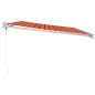 Tenda Retrattile Arancione Marrone 4,5x3 m Tessuto e Alluminio Tenda Retrattile Arancione Marrone 4,5x3 m Tessuto e Alluminio