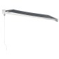 Tenda da Sole Retrattile Antracite 3x2,5 m Tessuto e Alluminio Tenda da Sole Retrattile Antracite 3x2,5 m Tessuto e Alluminio