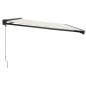 Tenda da Sole Retrattile Crema 5x3 m in Tessuto e Alluminio Tenda da Sole Retrattile Crema 5x3 m in Tessuto e Alluminio