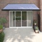 Tenda Sole Retrattile Blu e Bianca 3x2,5 m Tessuto e Alluminio Tenda Sole Retrattile Blu e Bianca 3x2,5 m Tessuto e Alluminio