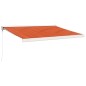 vidaXL Tenda Retrattile Arancione Marrone 3,5x2,5m Tessuto e Alluminio vidaXL Tenda Retrattile Arancione Marrone 3,5x2,5m Tessuto e Alluminio