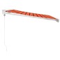 vidaXL Tenda Retrattile Arancione Marrone 3,5x2,5m Tessuto e Alluminio vidaXL Tenda Retrattile Arancione Marrone 3,5x2,5m Tessuto e Alluminio