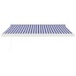 vidaXL Tenda Sole Retrattile Blu e Bianca 3,5x2,5m Tessuto e Alluminio vidaXL Tenda Sole Retrattile Blu e Bianca 3,5x2,5m Tessuto e Alluminio