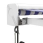 vidaXL Tenda Sole Retrattile Blu e Bianca 3,5x2,5m Tessuto e Alluminio vidaXL Tenda Sole Retrattile Blu e Bianca 3,5x2,5m Tessuto e Alluminio