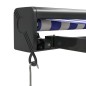 Tenda da Sole Retrattile Blu e Bianca 5x3 m Tessuto e Alluminio Tenda da Sole Retrattile Blu e Bianca 5x3 m Tessuto e Alluminio