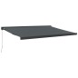 vidaXL Tenda da Sole Retrattile Antracite 4,5x3 m Tessuto e Alluminio vidaXL Tenda da Sole Retrattile Antracite 4,5x3 m Tessuto e Alluminio