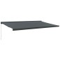 Tenda da Sole Retrattile Antracite 5x3 m in Tessuto e Alluminio Tenda da Sole Retrattile Antracite 5x3 m in Tessuto e Alluminio