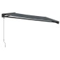 Tenda da Sole Retrattile Antracite 5x3 m in Tessuto e Alluminio Tenda da Sole Retrattile Antracite 5x3 m in Tessuto e Alluminio