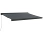 Tenda da Sole Retrattile Antracite 3x2,5 m Tessuto e Alluminio Tenda da Sole Retrattile Antracite 3x2,5 m Tessuto e Alluminio