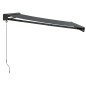 Tenda da Sole Retrattile Antracite 3x2,5 m Tessuto e Alluminio Tenda da Sole Retrattile Antracite 3x2,5 m Tessuto e Alluminio