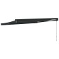 Tenda da Sole Retrattile Antracite 3x2,5 m Tessuto e Alluminio Tenda da Sole Retrattile Antracite 3x2,5 m Tessuto e Alluminio