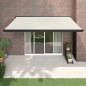 vidaXL Tenda da Sole Retrattile Crema 4,5x3 m in Tessuto e Alluminio vidaXL Tenda da Sole Retrattile Crema 4,5x3 m in Tessuto e Alluminio