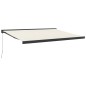 vidaXL Tenda da Sole Retrattile Crema 4,5x3 m in Tessuto e Alluminio vidaXL Tenda da Sole Retrattile Crema 4,5x3 m in Tessuto e Alluminio