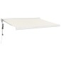vidaXL Tenda da Sole Retrattile Crema 3,5x2,5 m in Tessuto e Alluminio