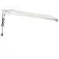 vidaXL Tenda da Sole Retrattile Crema 3,5x2,5 m in Tessuto e Alluminio