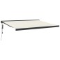 vidaXL Tenda da Sole Retrattile Crema 4,5x3 m in Tessuto e Alluminio vidaXL Tenda da Sole Retrattile Crema 4,5x3 m in Tessuto e Alluminio
