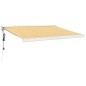 Tenda Retrattile Gialla e Bianca 3x2,5 m in Tessuto e Alluminio Tenda Retrattile Gialla e Bianca 3x2,5 m in Tessuto e Alluminio
