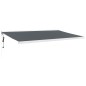 Tenda da Sole Retrattile Antracite 5x3 m in Tessuto e Alluminio Tenda da Sole Retrattile Antracite 5x3 m in Tessuto e Alluminio