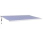 vidaXL Tenda da Sole Retrattile Blu e Bianca 5x3 m Tessuto e Alluminio vidaXL Tenda da Sole Retrattile Blu e Bianca 5x3 m Tessuto e Alluminio