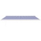 vidaXL Tenda da Sole Retrattile Blu e Bianca 5x3 m Tessuto e Alluminio vidaXL Tenda da Sole Retrattile Blu e Bianca 5x3 m Tessuto e Alluminio