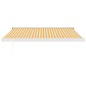 vidaXL Tenda Retrattile Gialla e Bianca 3,5x2,5 m Tessuto e Alluminio vidaXL Tenda Retrattile Gialla e Bianca 3,5x2,5 m Tessuto e Alluminio