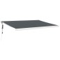 vidaXL Tenda da Sole Retrattile Antracite 4,5x3 m Tessuto e Alluminio vidaXL Tenda da Sole Retrattile Antracite 4,5x3 m Tessuto e Alluminio