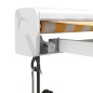 vidaXL Tenda Sole Retrattile Gialla e Bianca 5x3 m Tessuto e Alluminio vidaXL Tenda Sole Retrattile Gialla e Bianca 5x3 m Tessuto e Alluminio