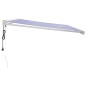 Tenda Sole Retrattile Blu e Bianca 4,5x3 m Tessuto e Alluminio Tenda Sole Retrattile Blu e Bianca 4,5x3 m Tessuto e Alluminio